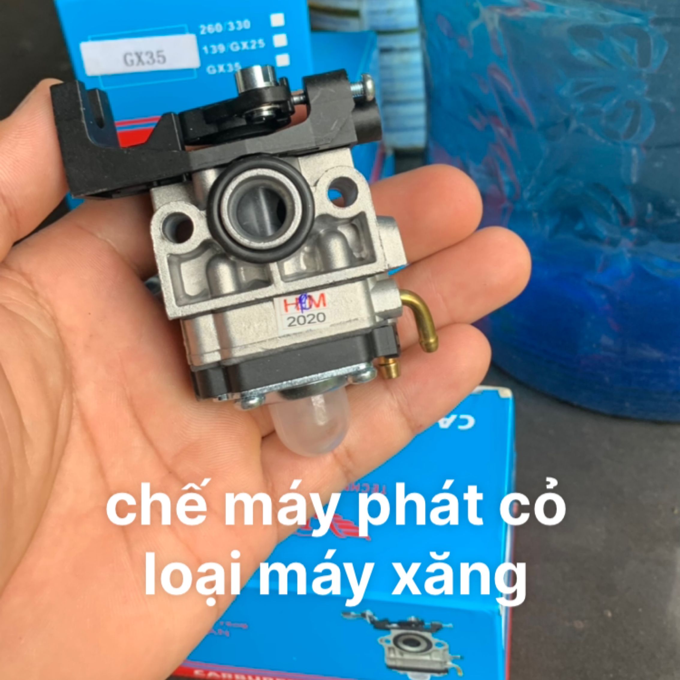 Chế hòa khí gx35 chế máy cắt cỏ gx35 chế máy phát cỏ máy xăng động cơ 4 thì loại chế tốt