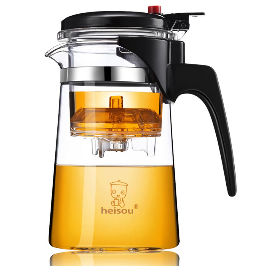 Ấm pha trà, bình lọc trà thủy tinh chịu nhiệt Heisou, dung tích 750ml