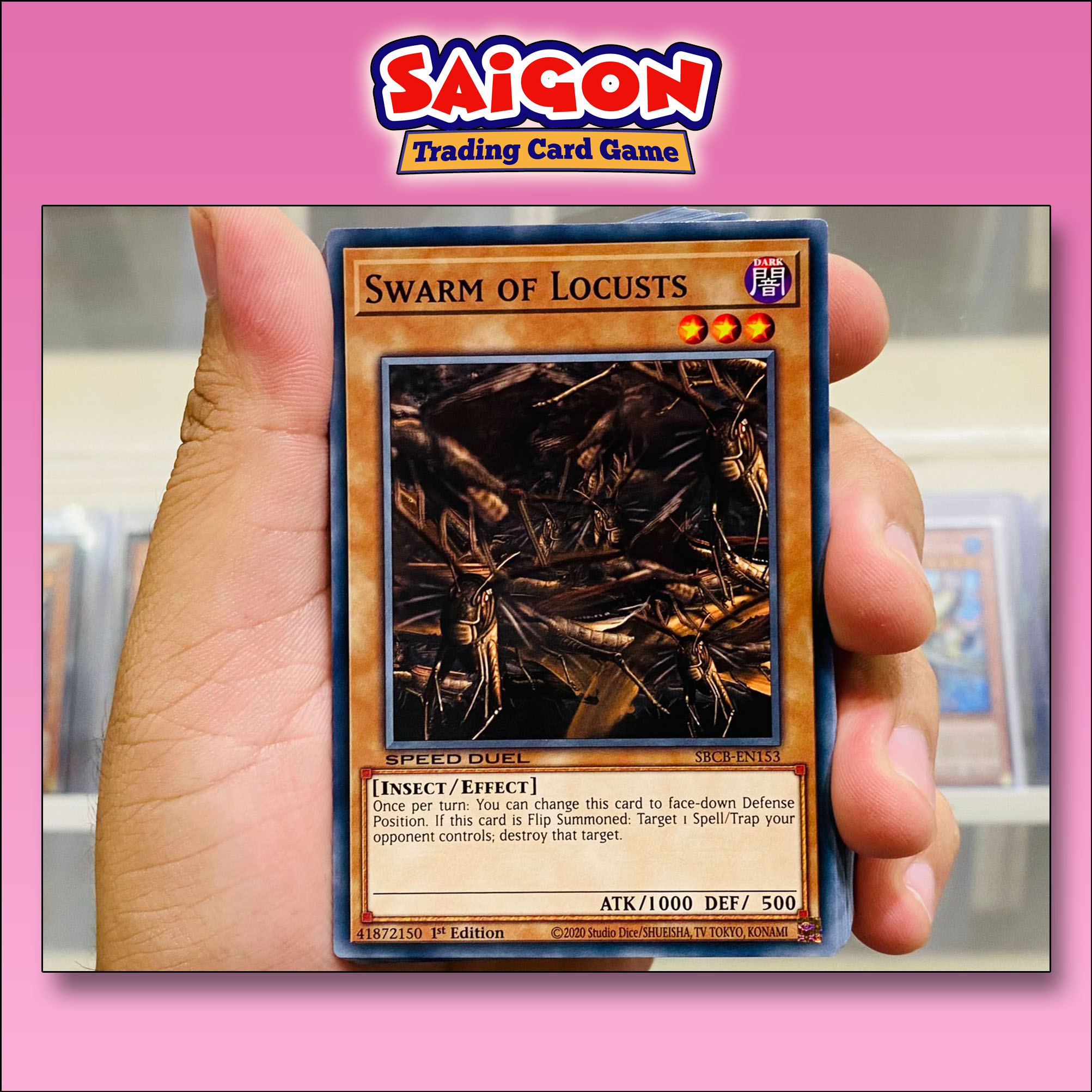 Thẻ bài yugioh mã sbcb-en153 - swarm of locusts - common - 1st edition