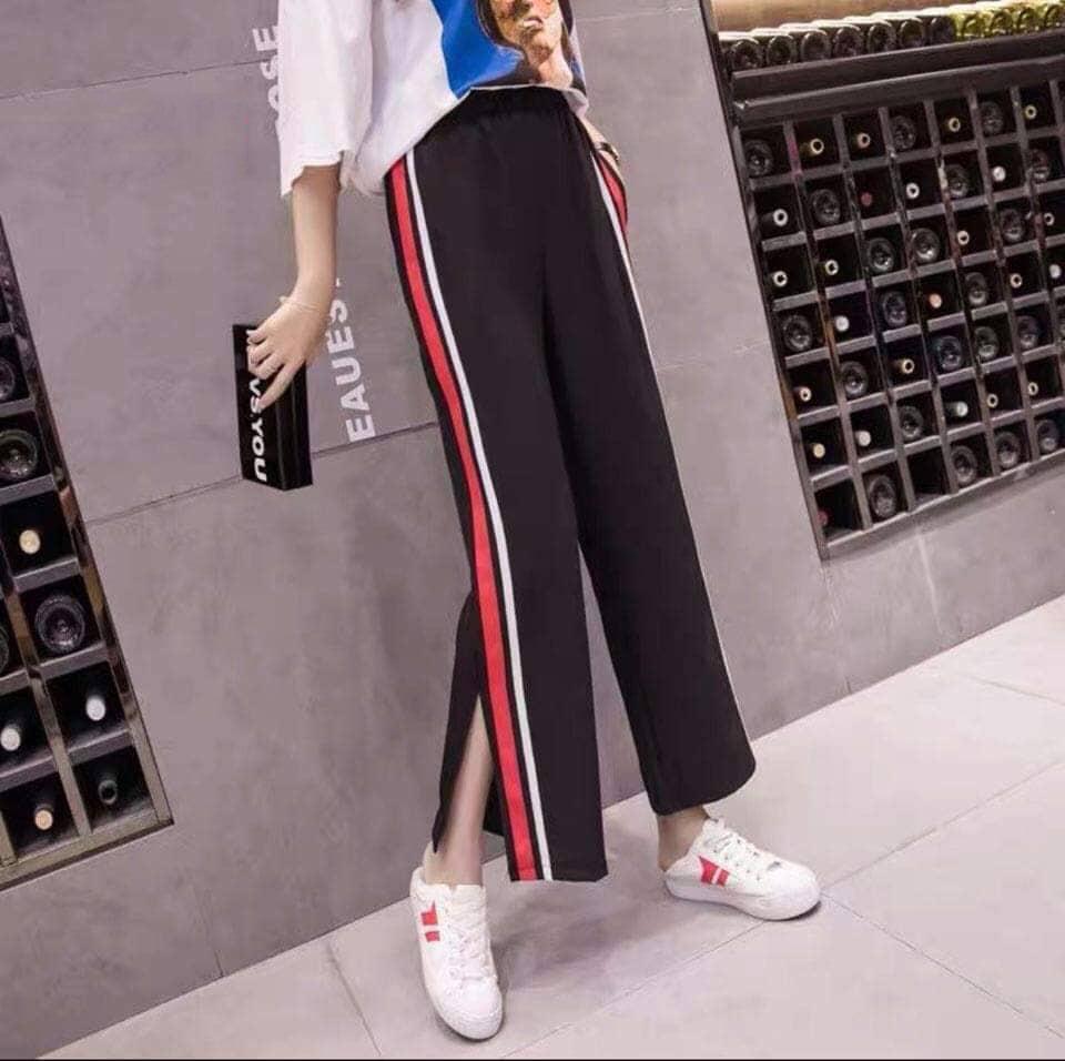 [HCM]Quần Nữ Ống Rộng Xẻ Tà 2 Dọc Phong Cách Thời Trang