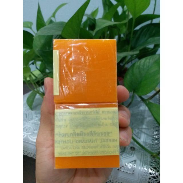[HCM][Có Mã Giảm Giá] Xà phòng nghệ cam trắng da t.r.i mụn thâm Thái Lan 50g