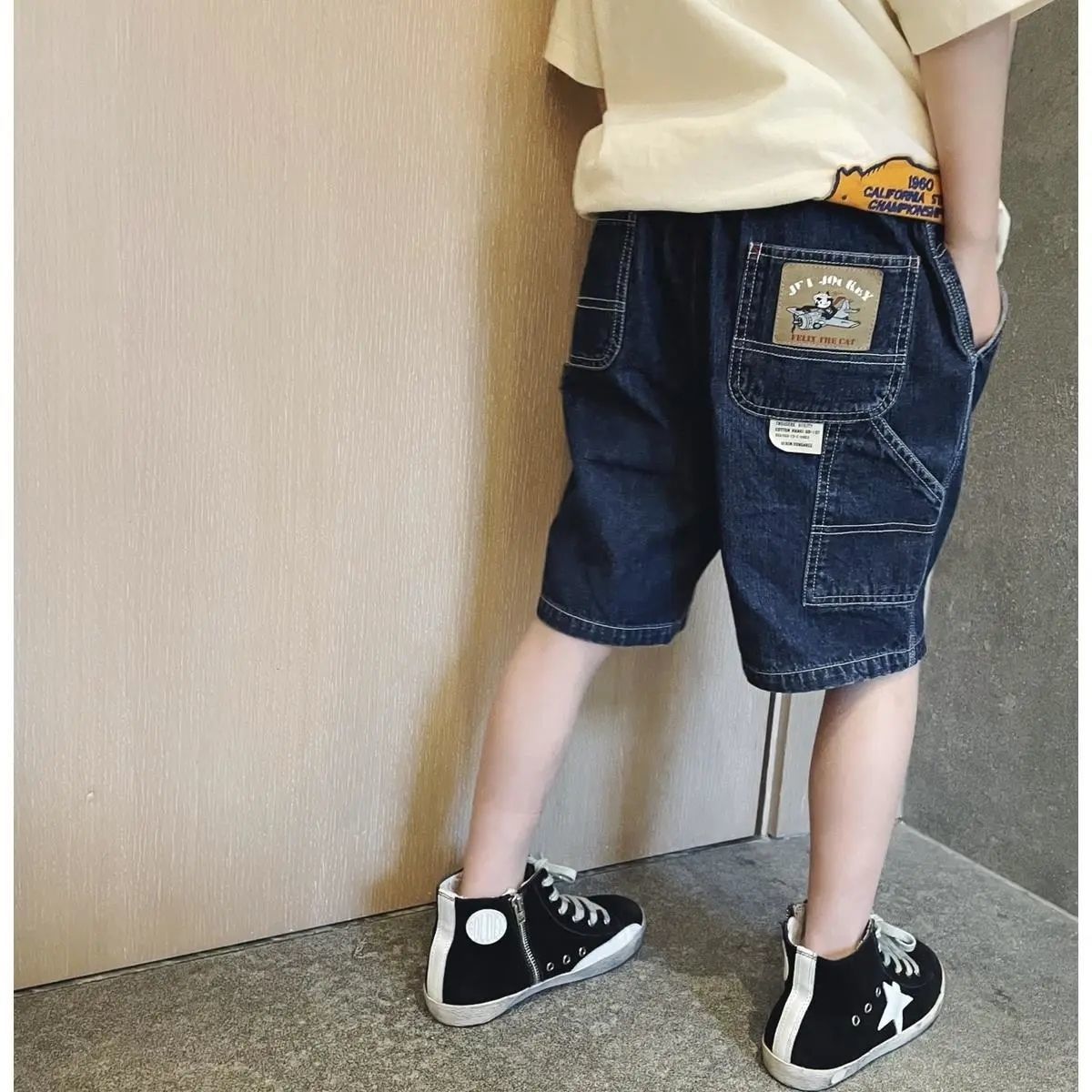 LANBAO quần short bé trai quần jean bé trai 35kg quần trẻ em quần short bé trai size đại quần bé trai 10 tuổi
