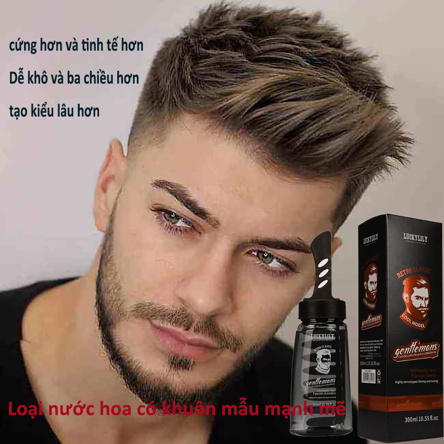 Gel kem nước một lược chải ngược đầu tạo tác nam với lược mát dầu tạo kiểu đầu xịt tạo kiểu tóc xịt dưỡng ẩm keo xịt tóc tạo kiểu tóc