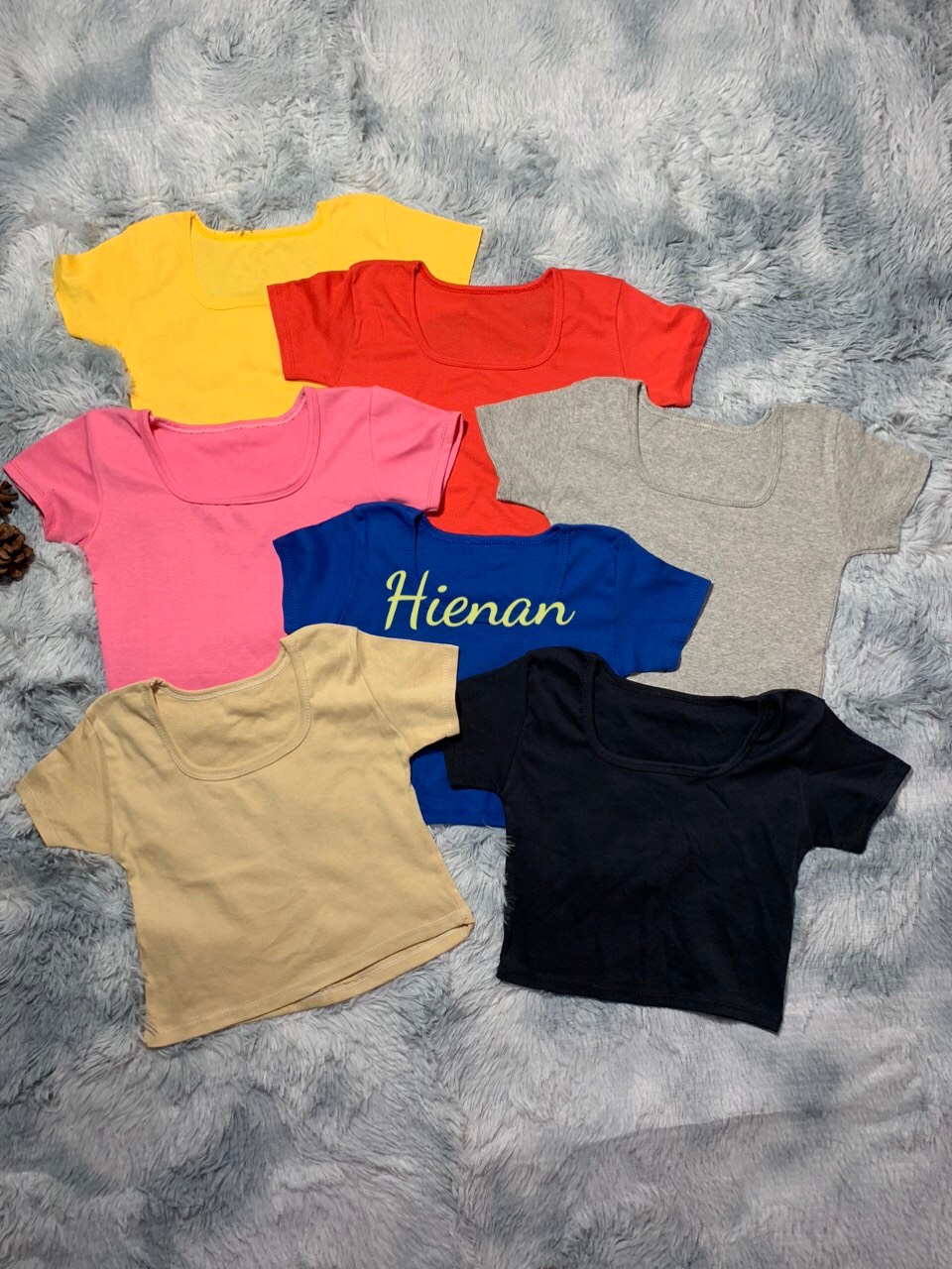 Áo croptop tay ngắn vải thun cotton co giãn 4 chiều mềm mịn kèm ảnh thật