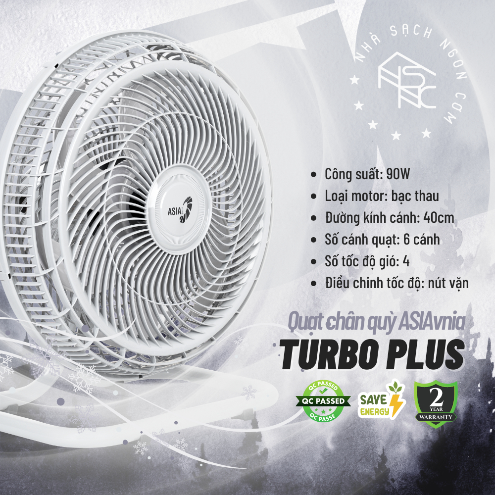 Quạt sàn Asia TURBO 6 cánh (Giao nhanh trong ngày Nowship/Grabship) - bán công nghiệp - VY636890