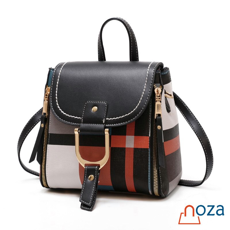 Balo kiêm túi xách/ đeo chéo nữ phối màu thời trang Hàn Quốc (NZ9061)