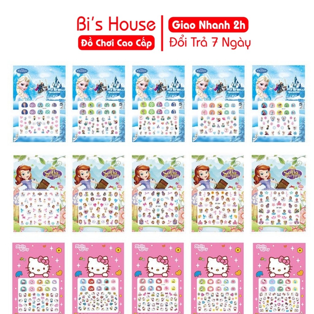 Set miếng dán móng cho bé gái đáng yêu