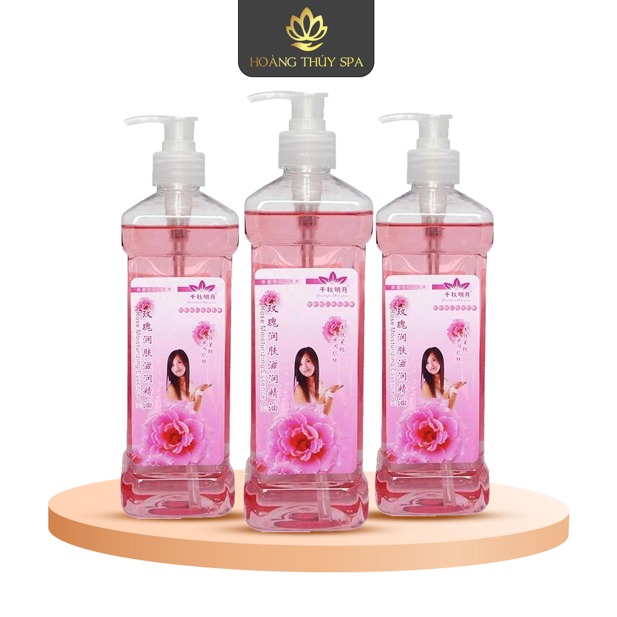 Dầu massage body hương hoa hồng chiết xuất 100% từ thiên không gây kích ứng, chuẩn spa chai 800ml