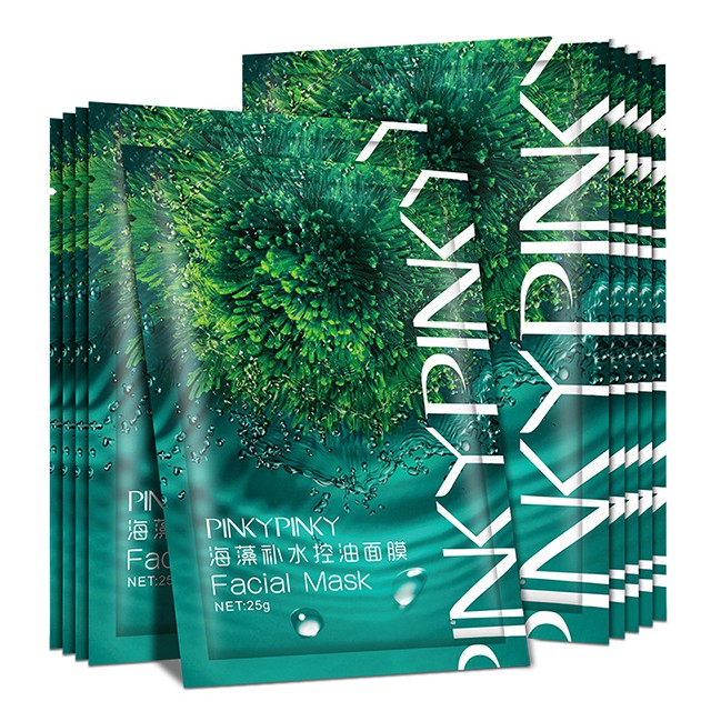 Mặt Nạ Pinkypinky Facial Mask Rong Biển Dưỡng Ẩm Kiểm Soát Dầu