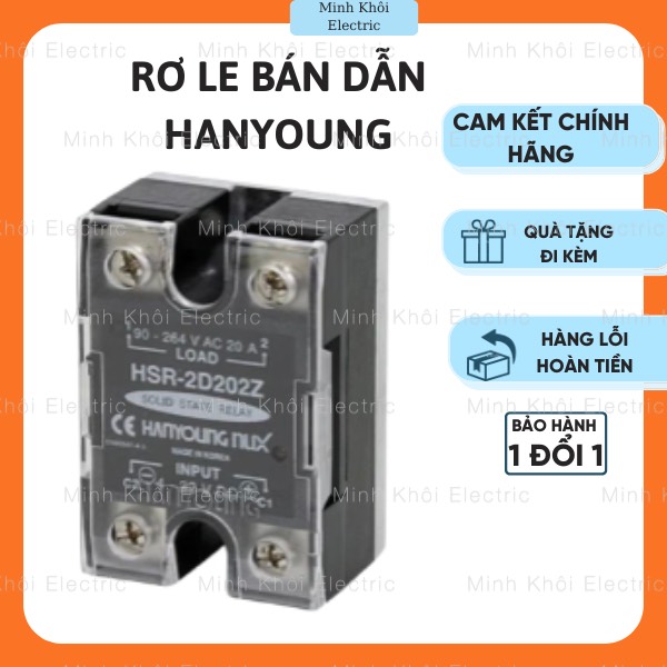 Rơ le bán dẫn hanyoung hsr-2d402z, hsr-2a402z,relay bán dẫn hanyoung.relay rắn,solid state,bộ bán dẫn