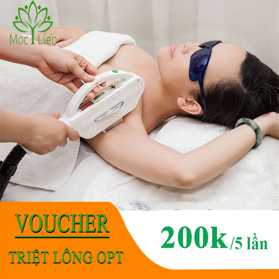 HCM - Voucher Triệt Lông Spa - Triệt Lông Nách SHR OPT 5 lần tại Spa Mộc Ý Liên