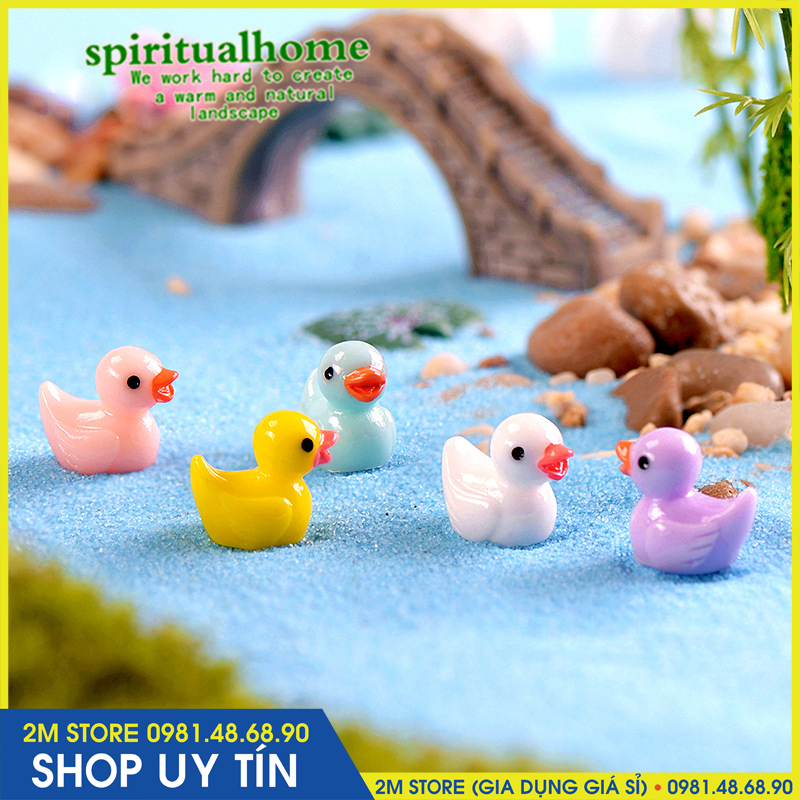 Phụ Kiện Trang Trí Tiểu Cảnh Terrarium Những Chú Vịt Con Dễ Thương Nhiều Màu