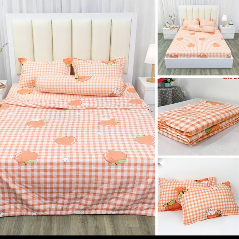 Bộ ga gối 3 món Poly Cotton siêu chất, siêu bền đẹp