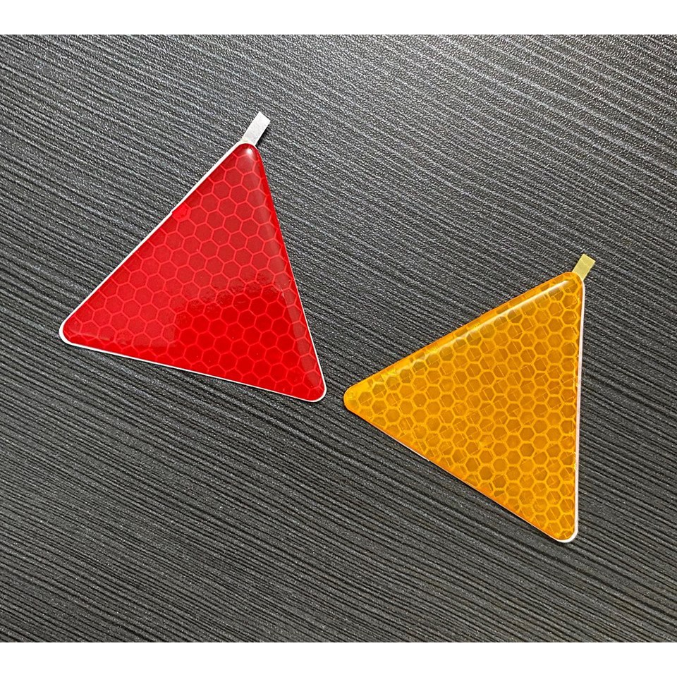 Ddxm - v10 - decal nổi phản quang tổ ong cảnh báo hình tam giác