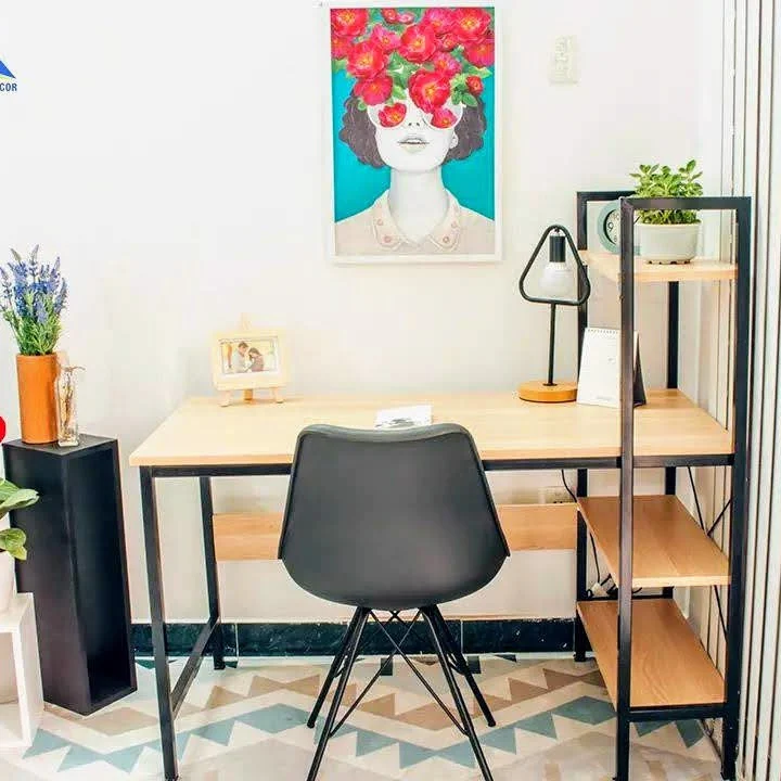 Bàn văn phòng bàn vi tính bàn học có kệ sách đi kèm Kachi mk184 -Thanh lý trưng bày