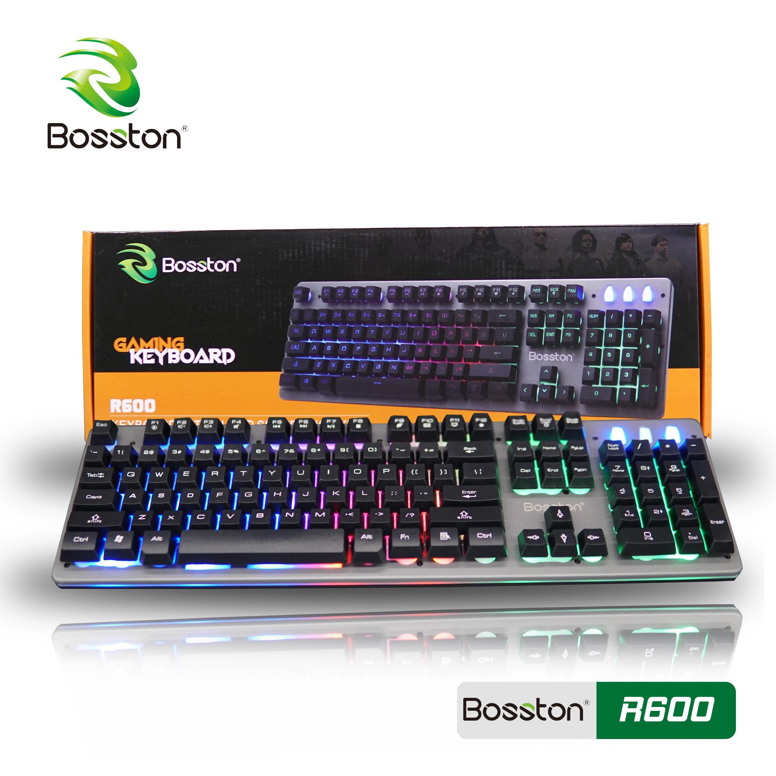 Bàn phím máy tính chuyên game boston r600 led rgb usb chính hãng keyboard cổng usb bàn phím dành cho chuyên game