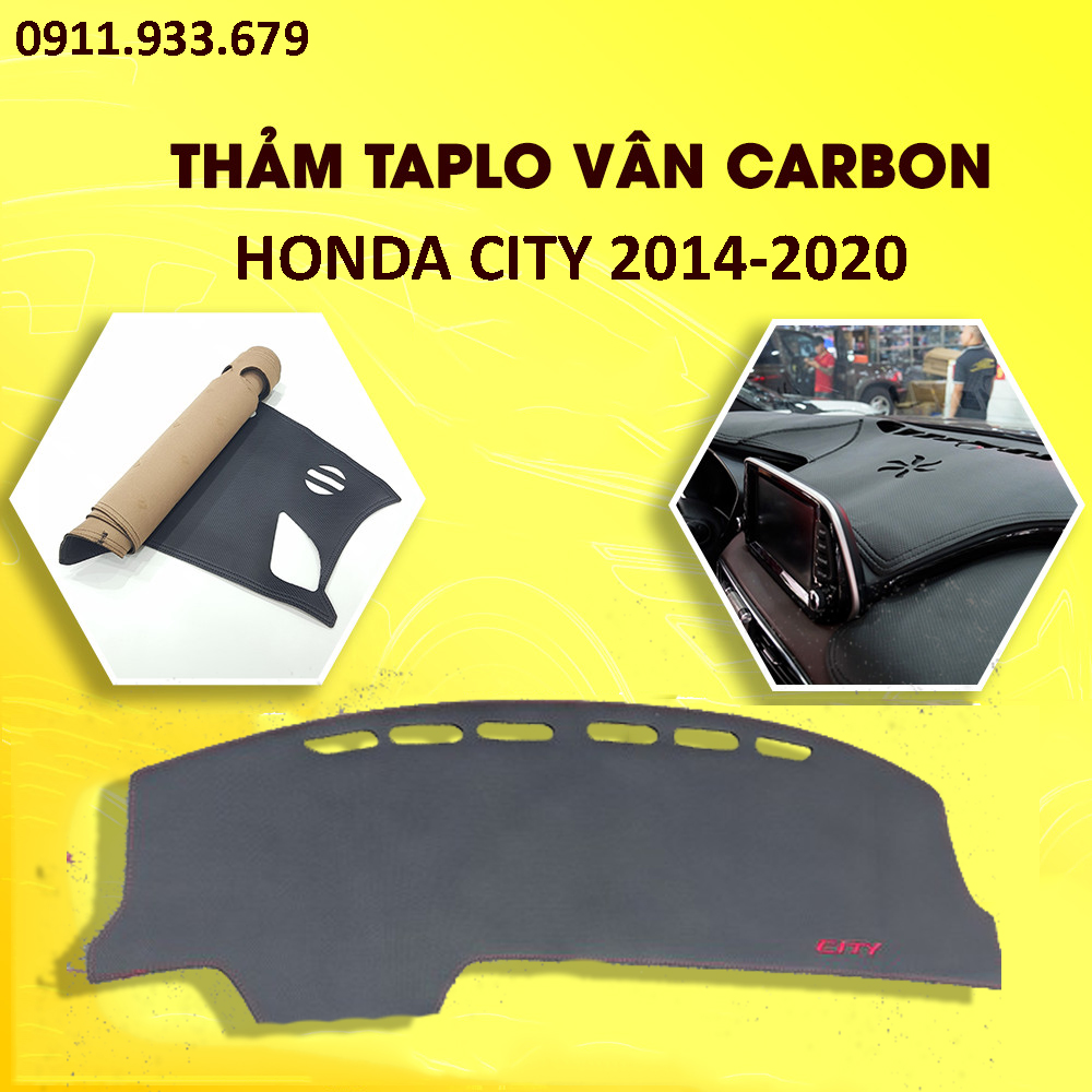 🔥HCM- Thảm Taplo Da Honda City 2014-2020 chống nóng cho xe ô tô, có đế chống trượt, giúp hấp thụ nhiệt đáng kể, giảm chói ánh sáng kính lái giúp lái xe an toàn