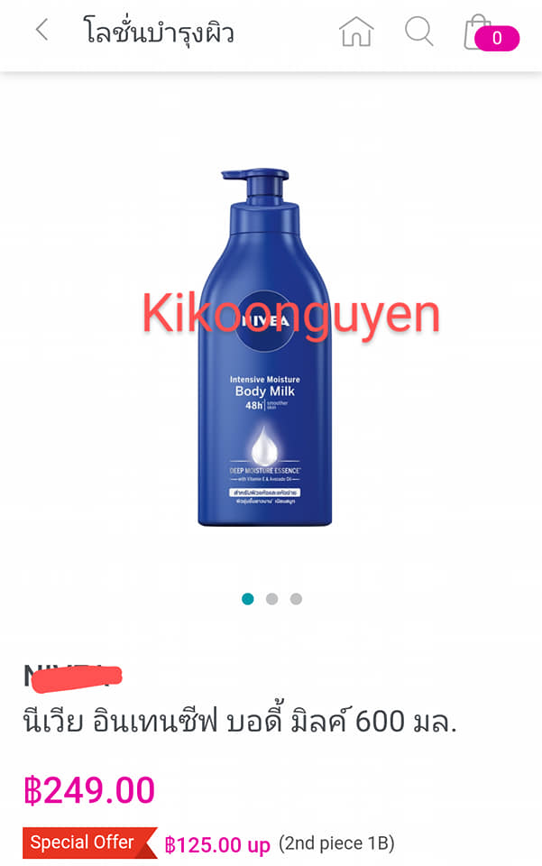 Dưỡng ẩm trắng body nivea 525ml
