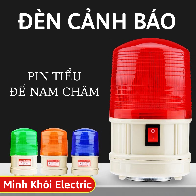 Đèn cảnh báo công trường, đèn cảnh báo giao thông dùng pin đế nam châm,đen led tín hiệu, dèn báo động