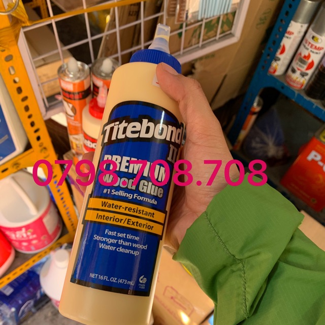 Keo dán ghép gỗ titebond xanh 473ml