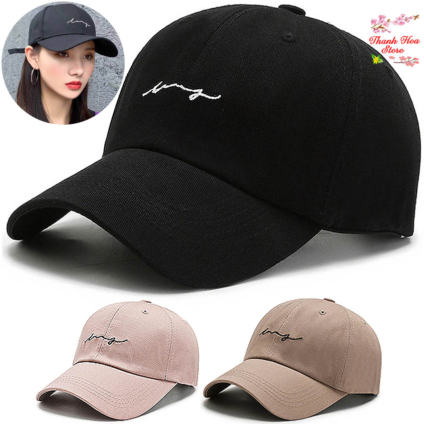 Mũ lưỡi trai nam nữ đẹp thời trang cao cấp, cá tính, dễ thương, giá rẻ màu đen, trắng, kaki - Nón kết nam nữ đẹp [thanhhoa.store]