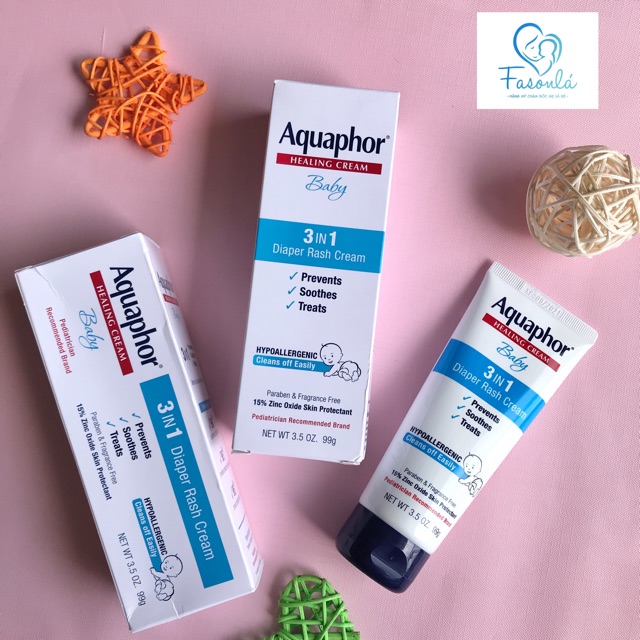 [HCM]Kem Hăm Tã Trẻ Sơ Sinh Aquaphor Baby 3 In1 Diaper Rash Cream