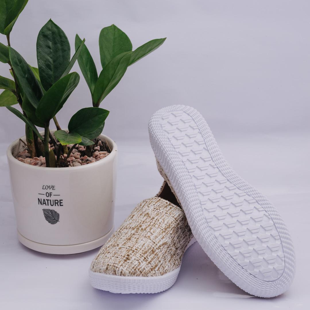 Giày lười bố họa tiết rằn ri