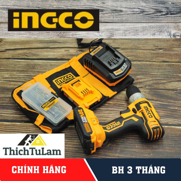 Máy khoan dùng pin 20v ingco cdli2002