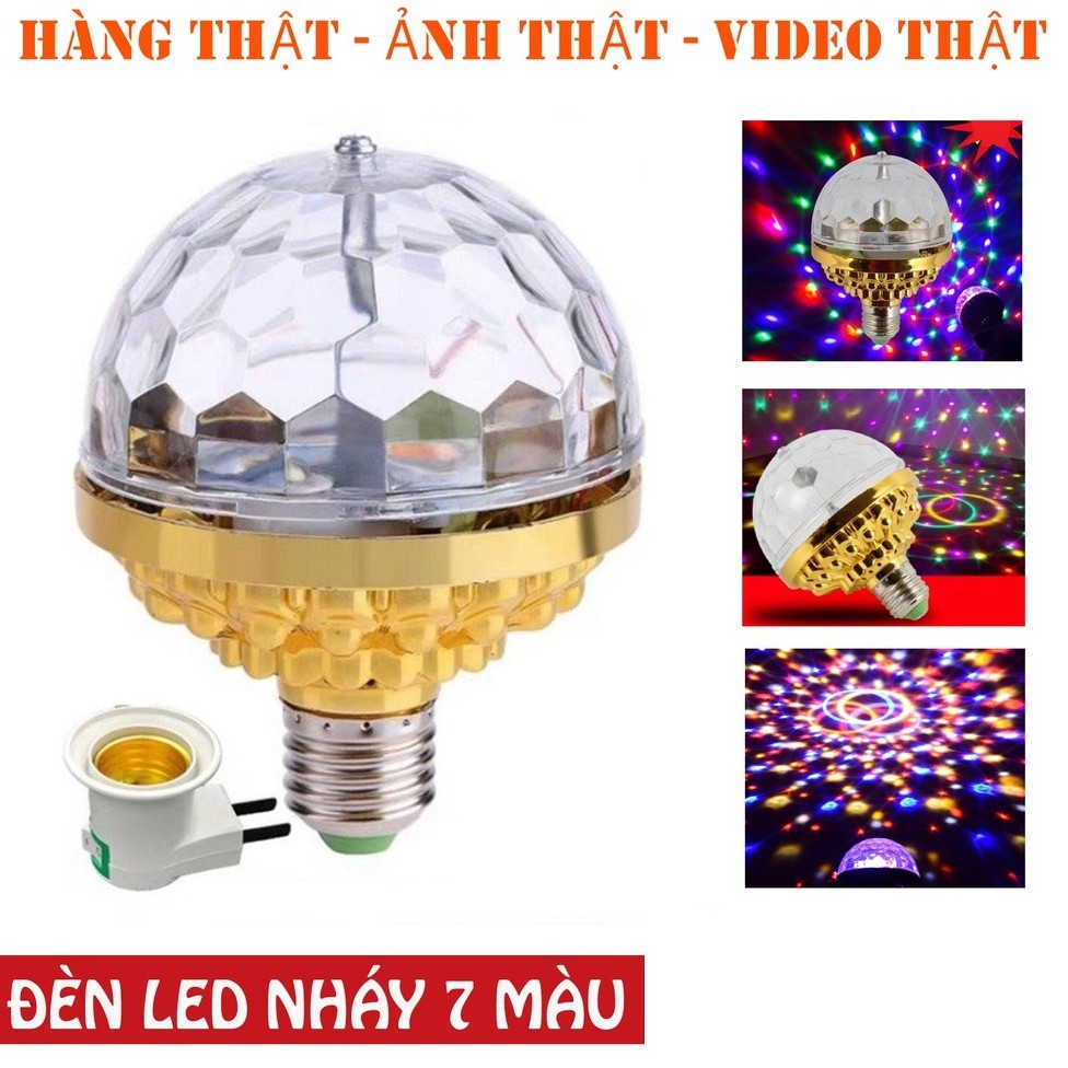 [HCM][SIÊU PHẨM  BAY PHÒNG ]Đèn led xoay 7 màu kèm đuôi X1A - Đèn vũ trường mini 7 màu - Nhiều hiệu ứng chớp nháy theo nhạc đổi màu tự xoay 360 độ - Đèn quẩy bar mini mới 2021 Bảo hành uy Tín