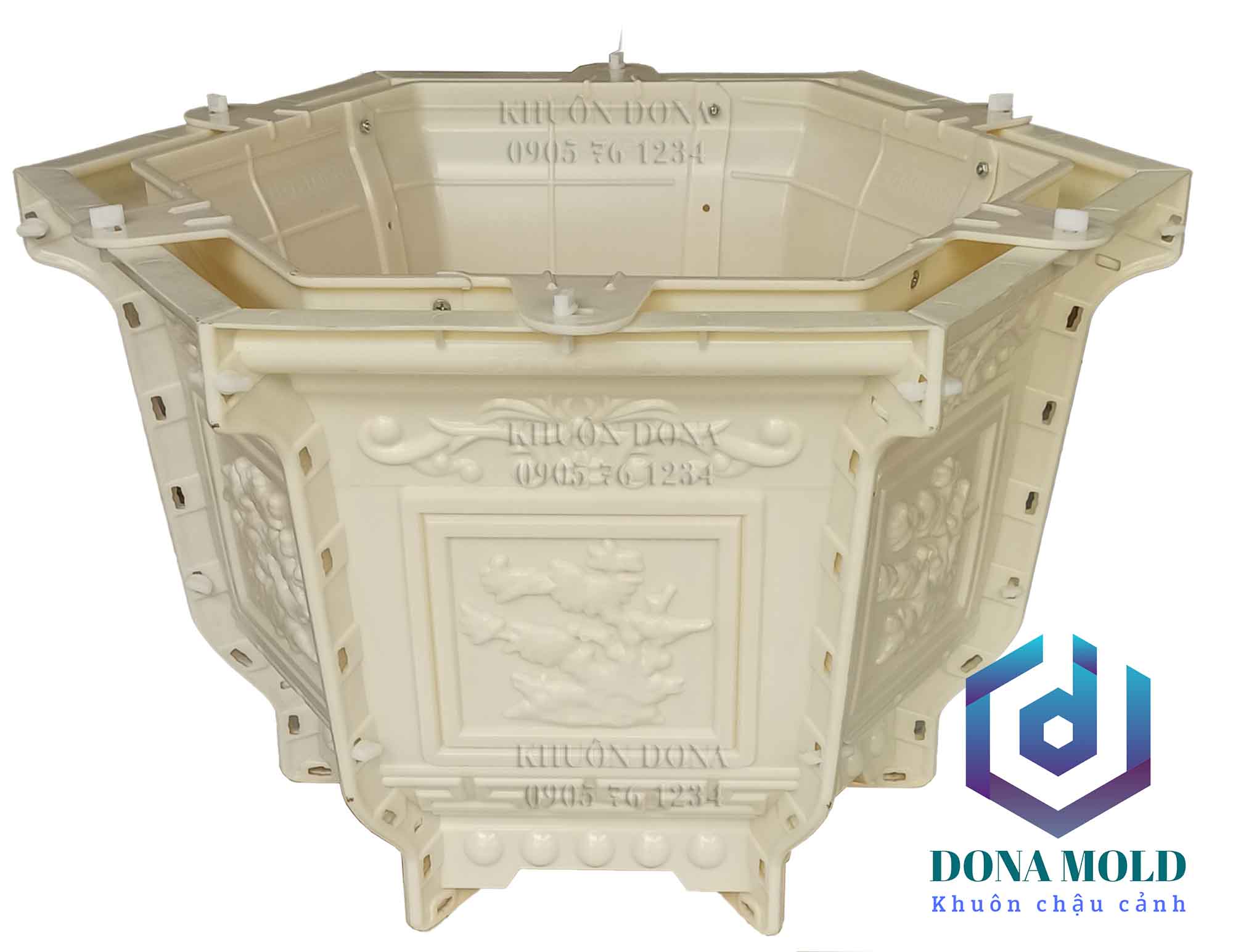 Khuôn Đúc Chậu Lục Giác 70 v(Không đôn) Cao 50 cm . Khuôn Đúc Chậu Cảnh Nhựa ABS cao cấp