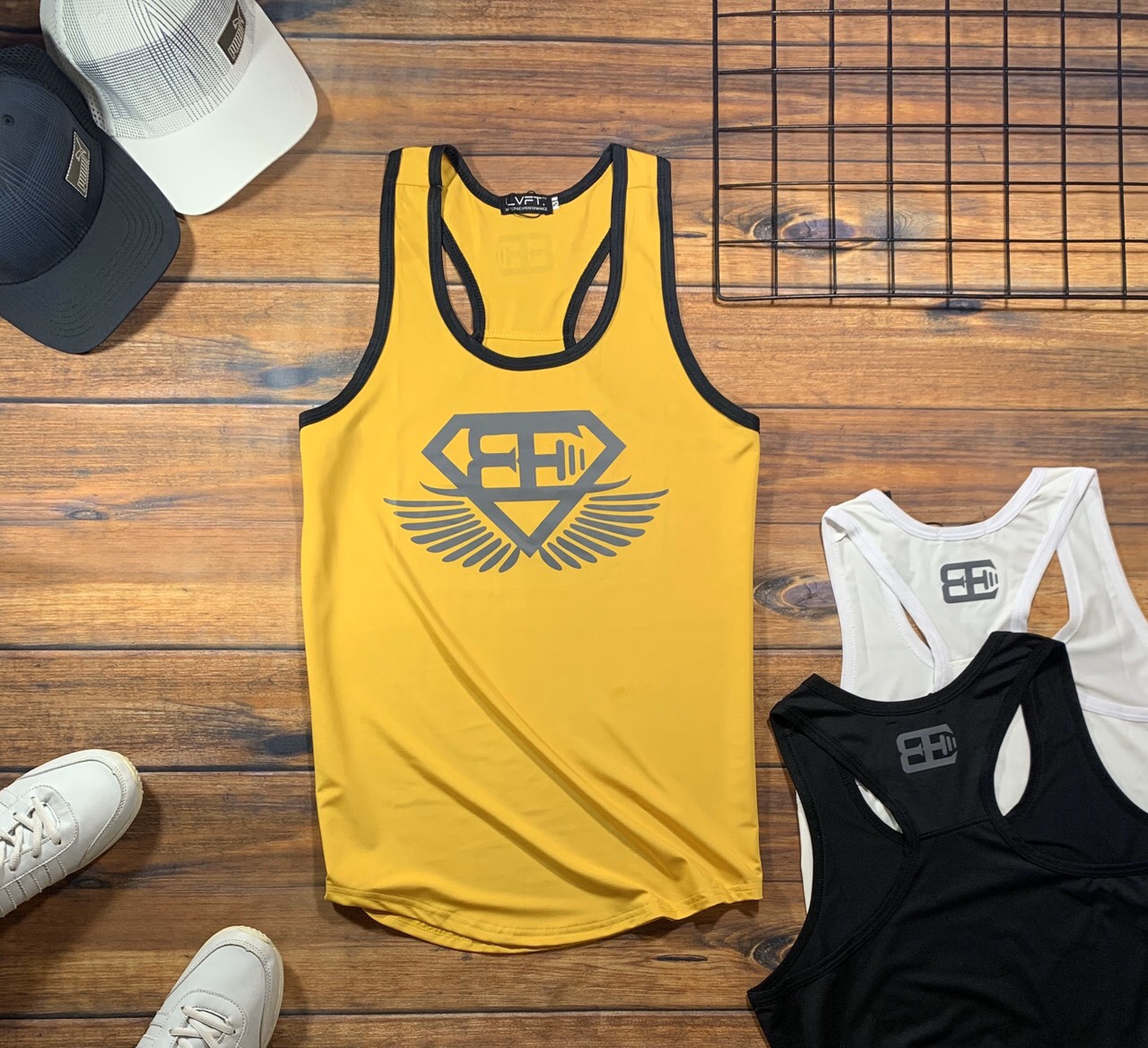 Áo thun ba lỗ tank top phối hoạ tiết kim cương Hero cực đẹp AHQ205