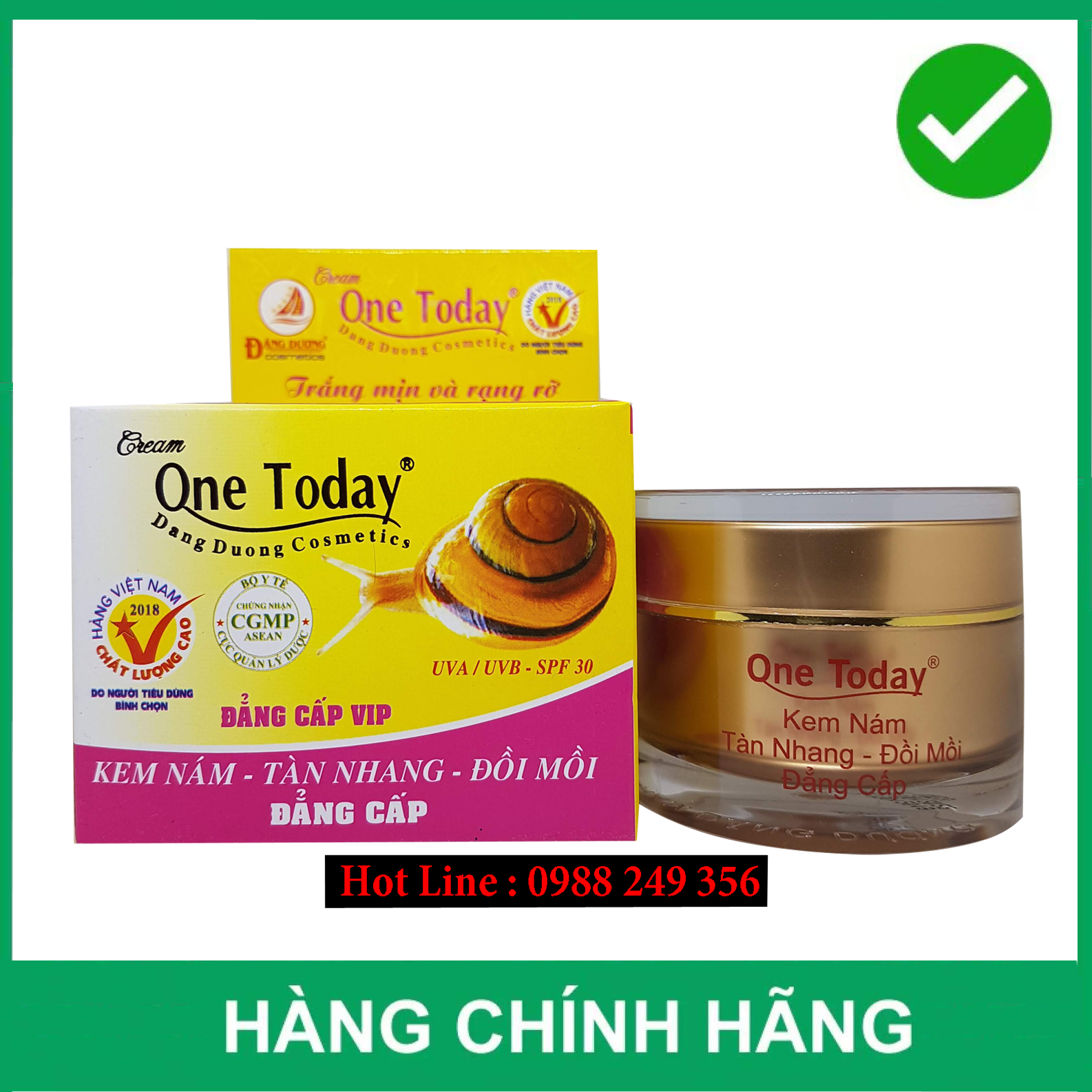 [HCM]KEM NÁM TÀN NHANG ĐỒI MỒI ĐẲNG CẤP VIP ONE TODAY 30G
