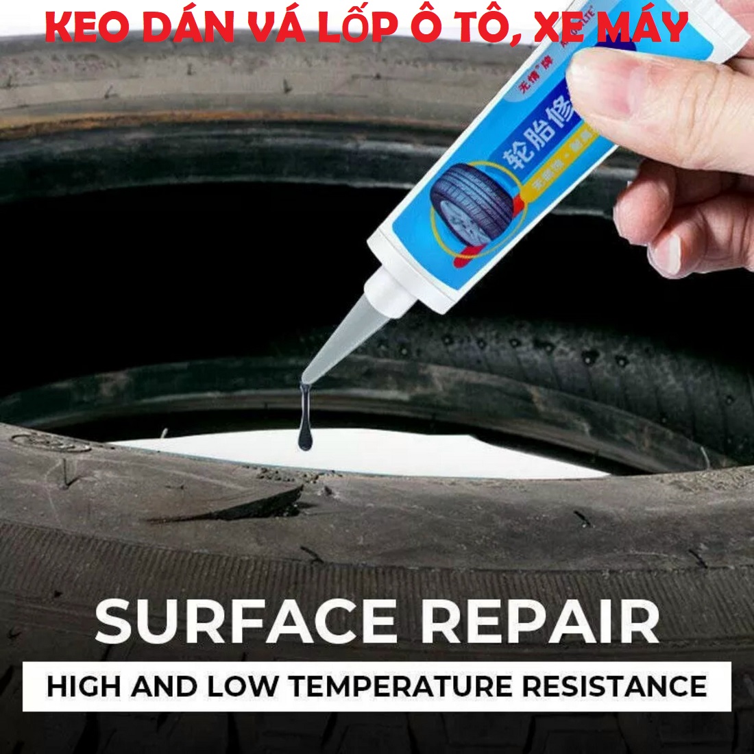 Keo dán vá lốp ô tô, xe máy 30ML -keo sửa chữa vết nứt lốp chuyên dụng độ đàn hồi cao