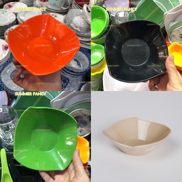 10 Tô Nhựa 13.5 X 4.3 Cm Nhựa Đen Black, Nâu Parchment Nhà Hàng Sang Trọng - Bowl