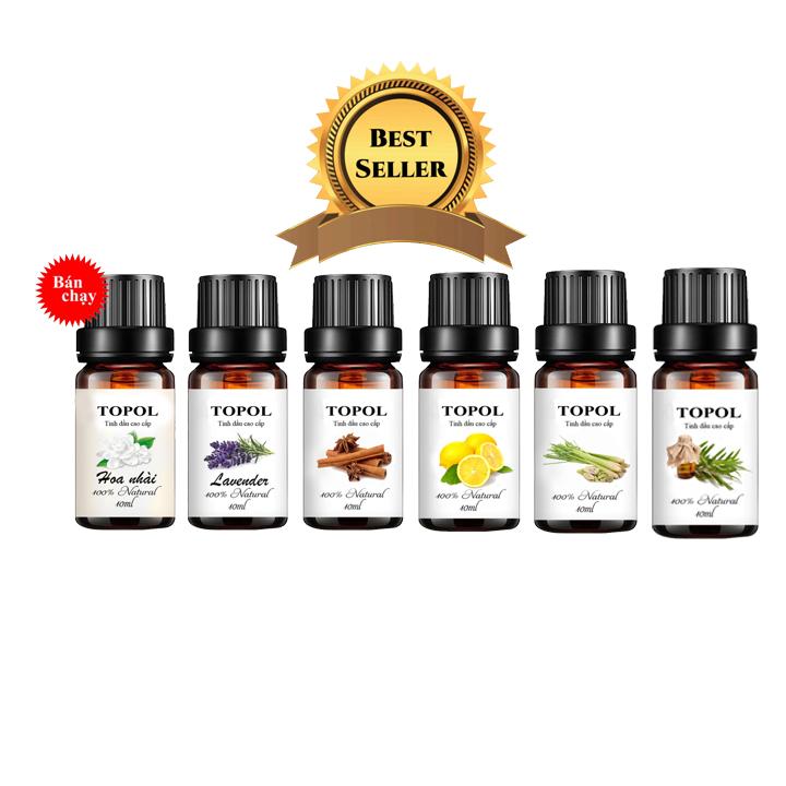 Combo 5 chai tinh dầu cao cấp lavender sả chanh tràm lài quế
