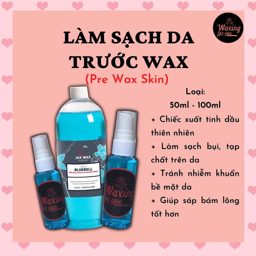 Dung dịch sạch da trước wax Jaxwax của Úc