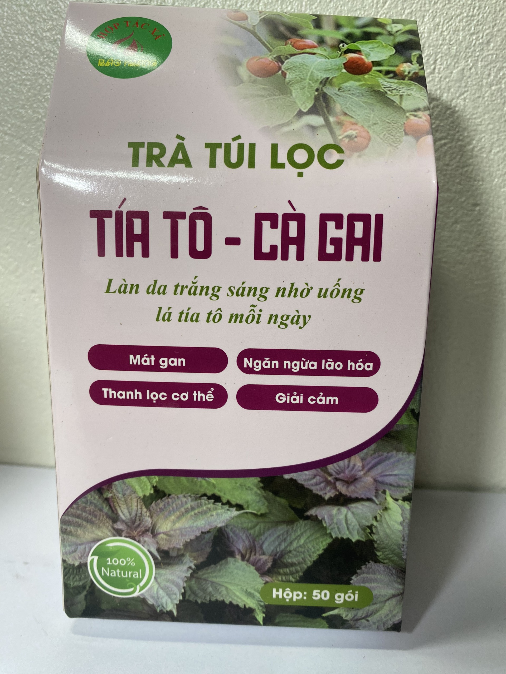Trà túi lọc tía tô , trà tía tô, trắng da, ngăn ngừa lão hóa, hạ sốt, cho người ho hen, giảm cân
