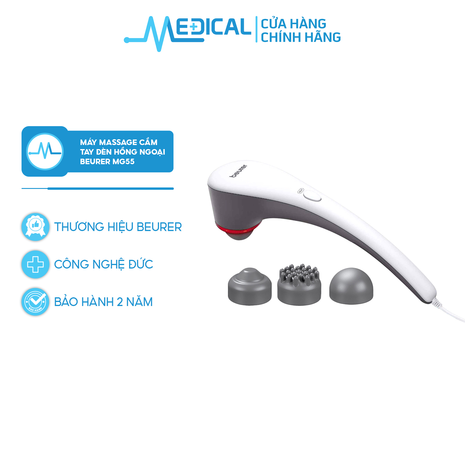 Máy massage cầm tay BEURER MG55 sử dụng đèn hồng ngoại - MEDICAL