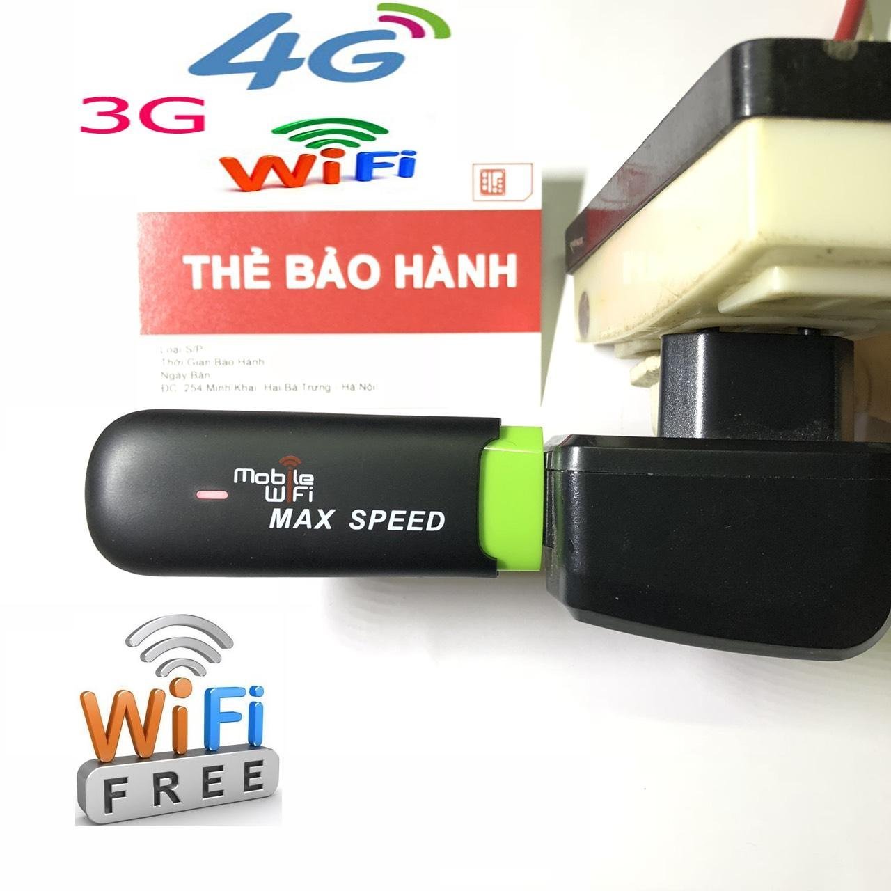 Usb dcom 3g usb phát wifi từ sim 3g, 4g max speed, tốc độ cao, xài đa mạng