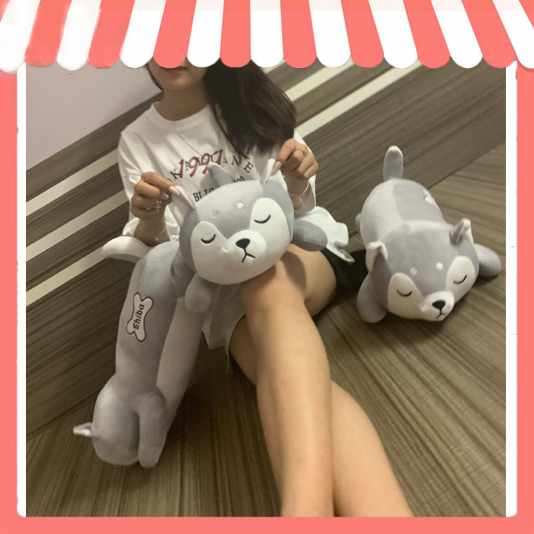 Chó Bông Shiba Nằm Ngủ | Gấu Bông Chó Shiba mềm mịn hàng cao cấp - GB06