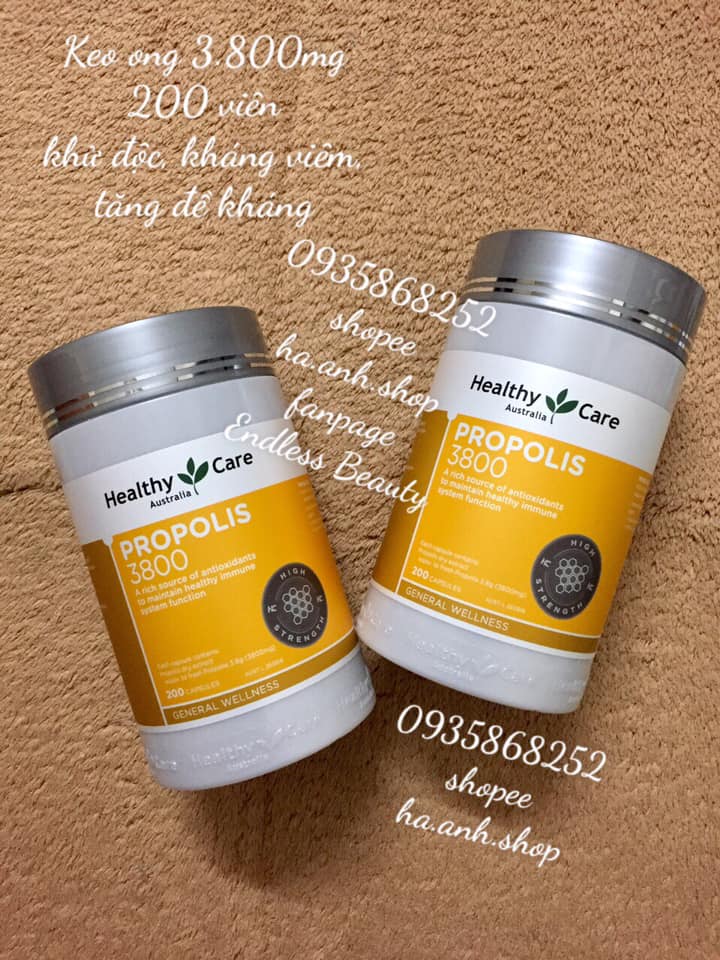 Keo ong propolis healthy care 3800 mg 200 viên