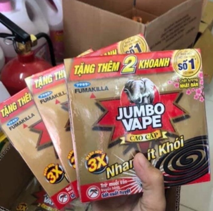 10 hộp Nhang muỗi Jumbo ít khói hộp 10 khoanh tặng thêm 2 khoanh