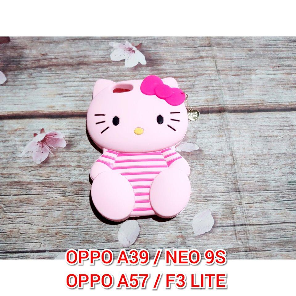 Ốp dẻo hình thú mèo hồng oppo f3 lite a39 a57