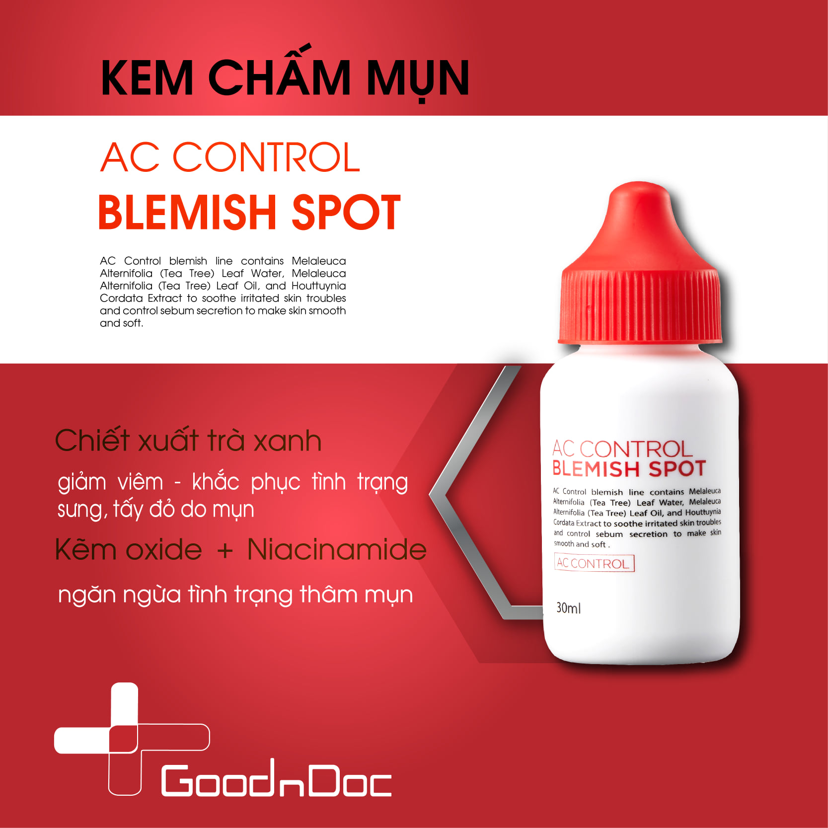 Kem chấm mụn goodndoc ac control blemish spot