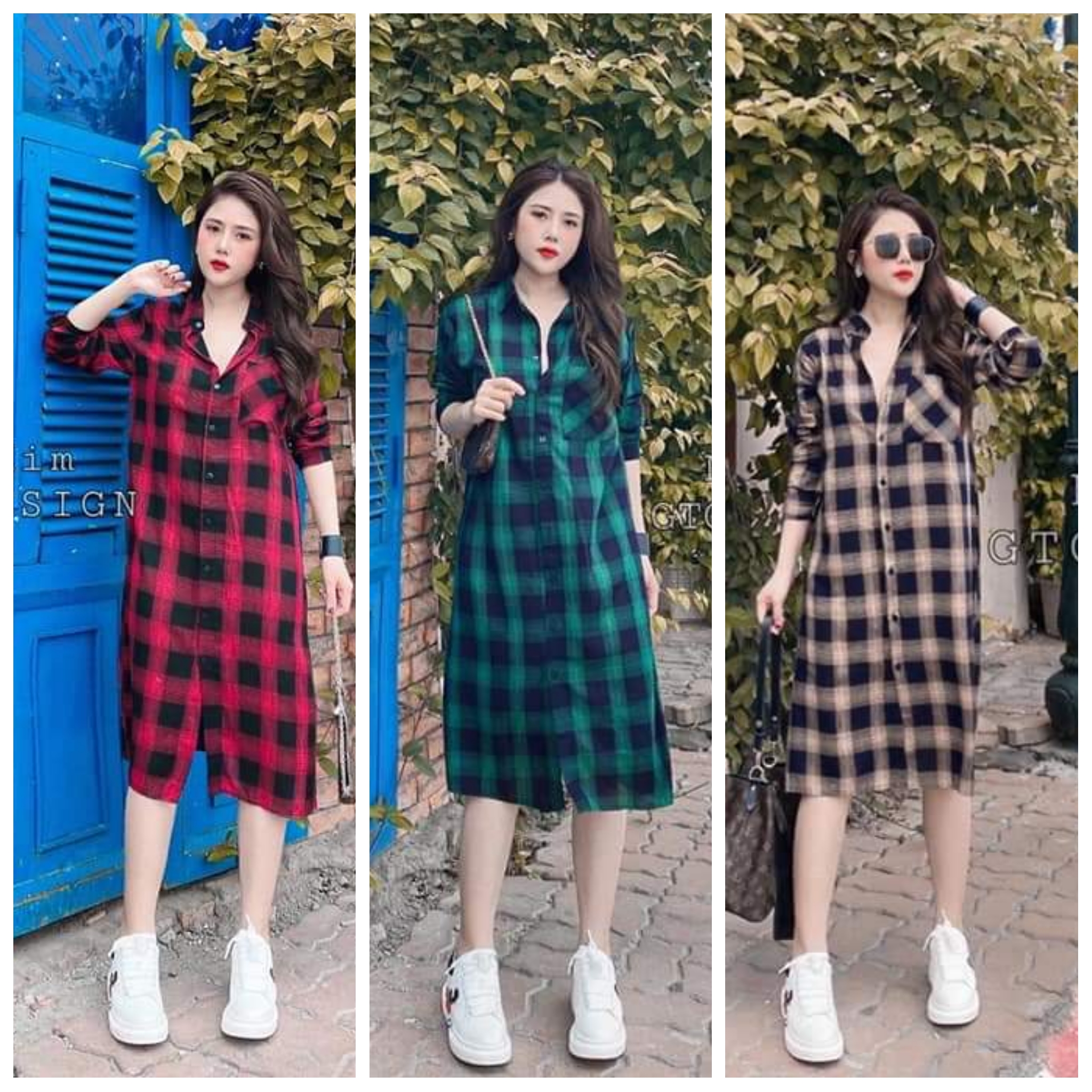 Váy bầu giá rẻ-đầm bầu đẹp-đầm bầu đẹp thiết kế sơ mi kẻ sọc cho mẹ bầu và sau sinh