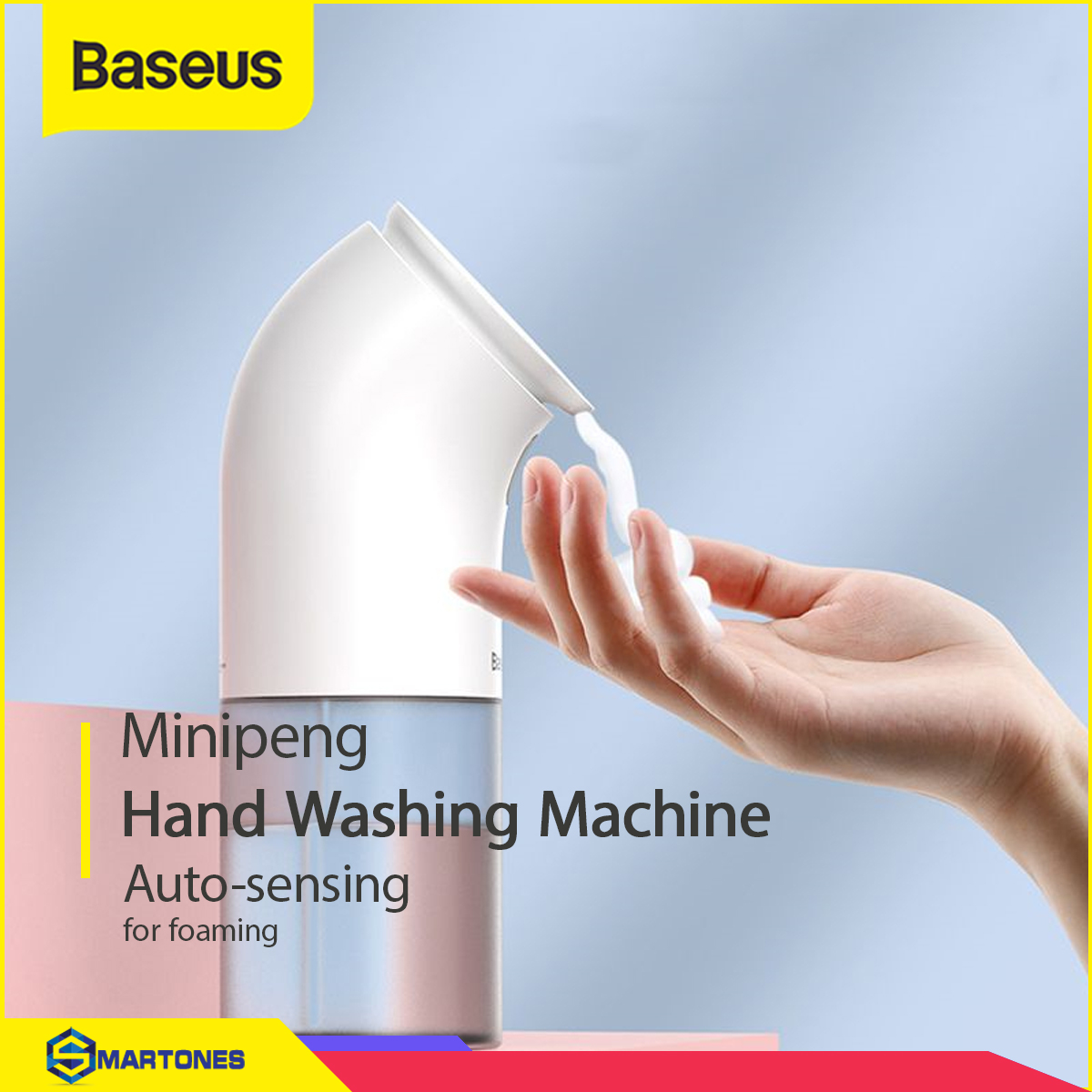 Máy lấy xà phòng Baseus Minipeng tích hợp cảm biến tự động nhả xà phòng cho nhà tắm , nhà bếp gia đình, tặng túi sữa rửa tay 300ml