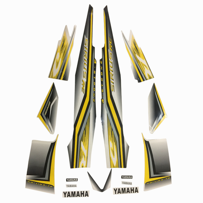 Tem xe Sirius màu Vàng ĐEN- Decal xe SIRIUS RC