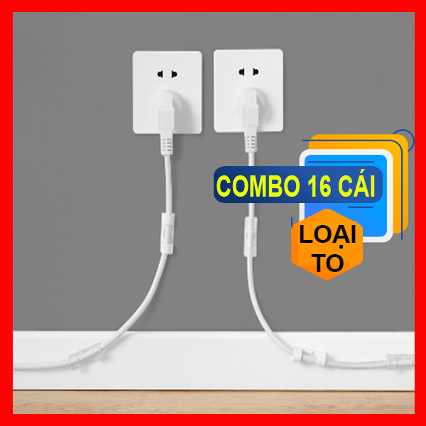Combo 16 kẹp chặn giữ dây điện đi đường điện loại to 4x1.5x1.1 cm