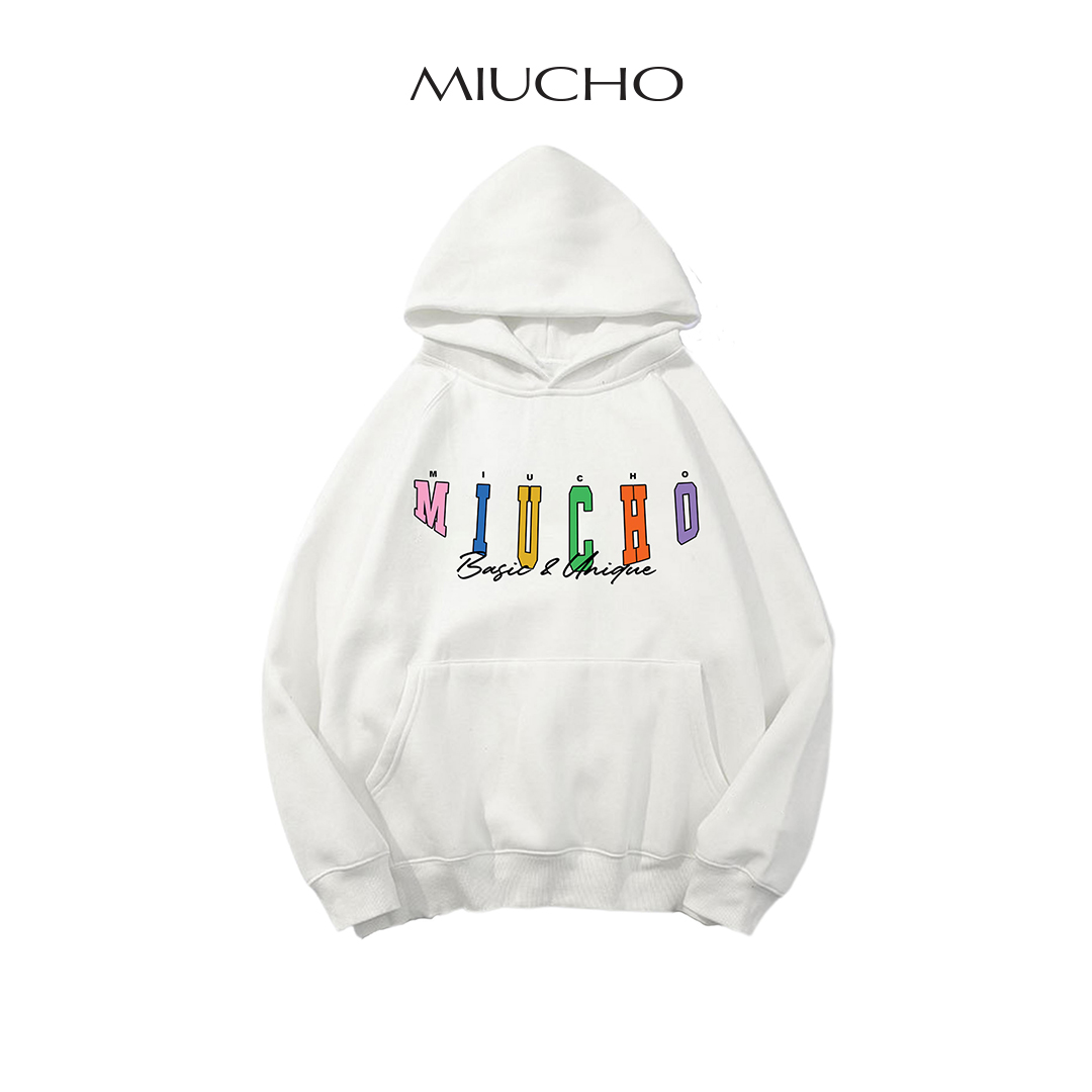 Áo hoodie nữ form rộng dày dặn, áo khoác nỉ form rộng chất nỉ chân cua 100% cotton unisex HDD007 Miucho basic