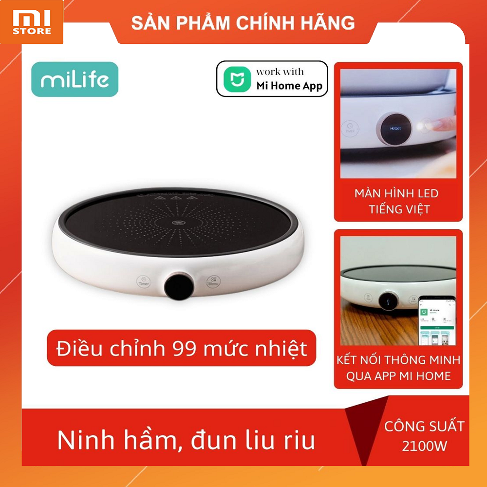 Bếp từ thông minh Xiaomi miLife với 99 mức nhiệt - Bản quốc tế kết nối app mihome bảo hành 12 tháng